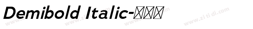 Demibold Italic字体转换